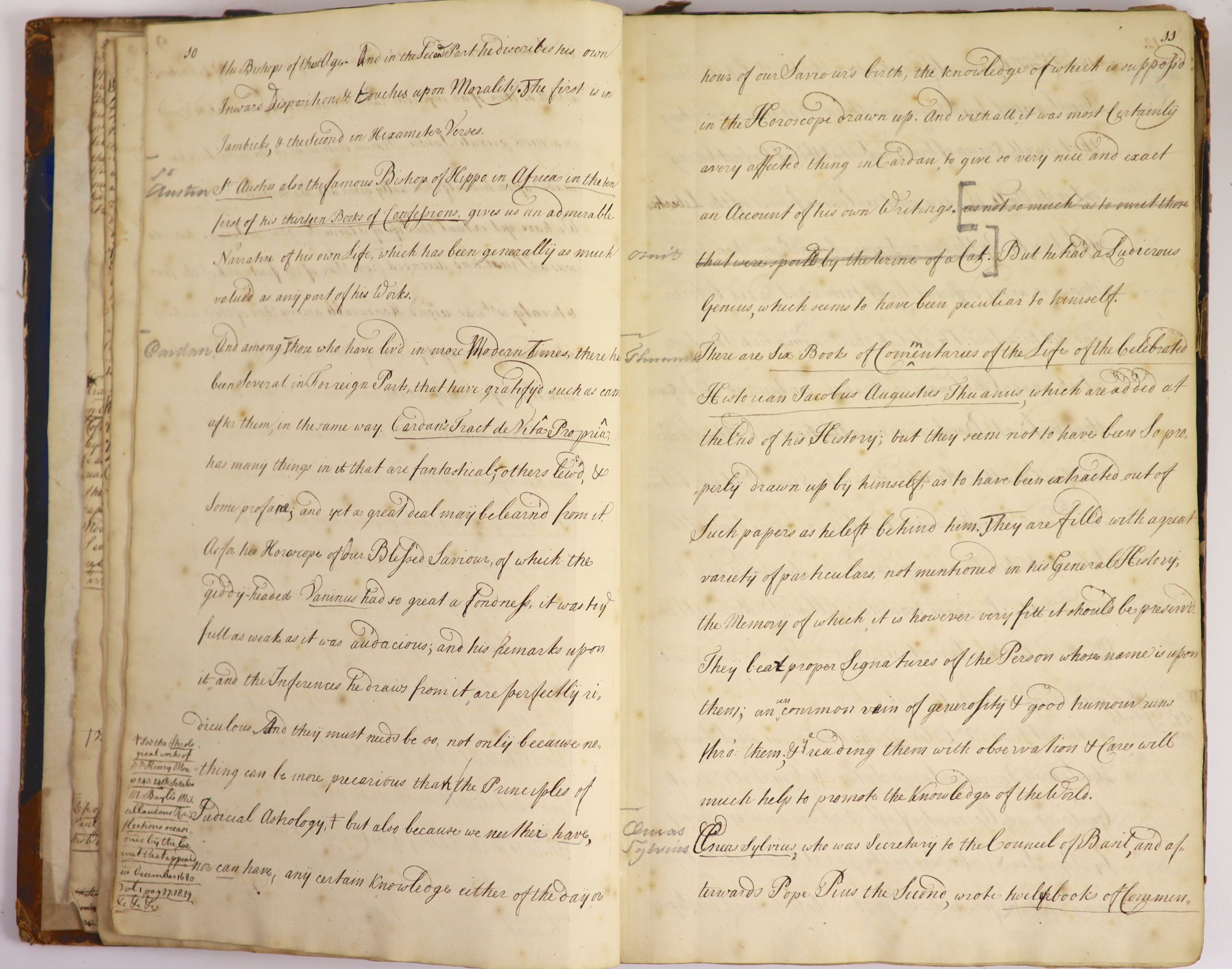 CALAMY, Edmund (‘the Historian’, 1671-1732) Original Manuscript – ‘An Historical Account of my own Life, with Some Reflections on the Times I have live (sic) in ‘